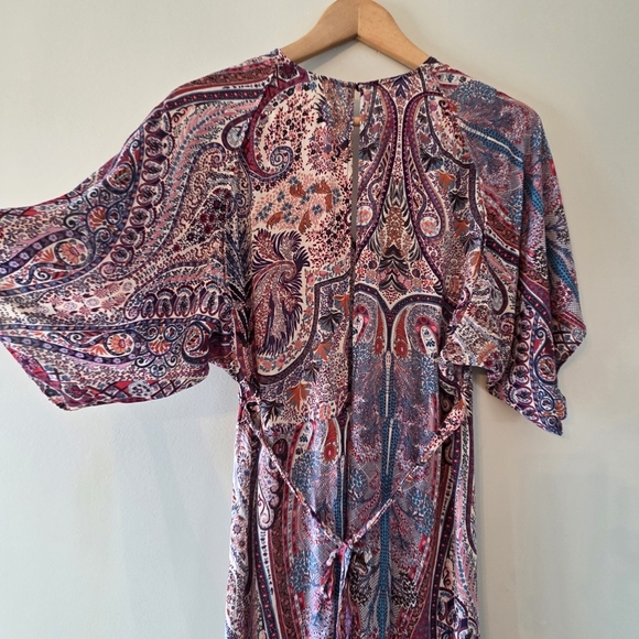 Ba&Sh Rose Boho Casual Hippie Maxi Dress With Paisley Print Bee Size Small - Picture 14 of 16